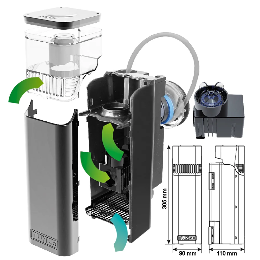 Tunze Comline DOC Skimmers 9004 Fish Tank Permanent Magnet Motors For Safe Ultra-Low Voltage Operation From 12 V To 24 V