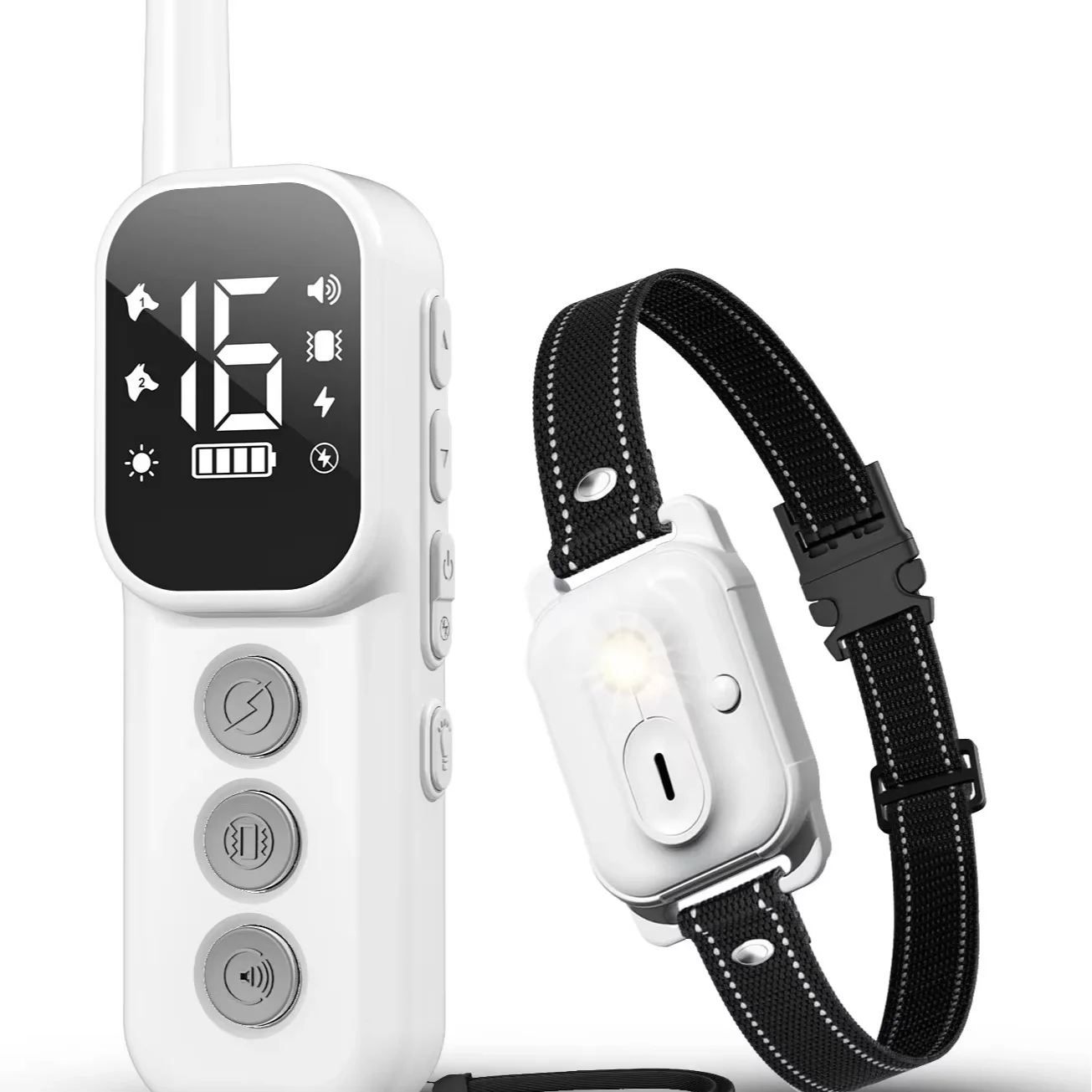 

STLFNew Arrival Products Rechargeable Smart AI Pet Training Electric Dog Shock Anti Bark Collar Training Dog Collar with Remote