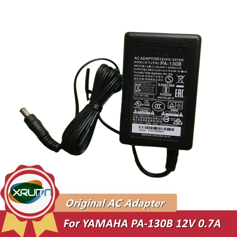 

Original For Yamaha Electronic Organ Electric Drum Power Supply 12V 0.7A PA-130B 12V 700mA 5.5x2.1mm AC Adapter Charger Genuine