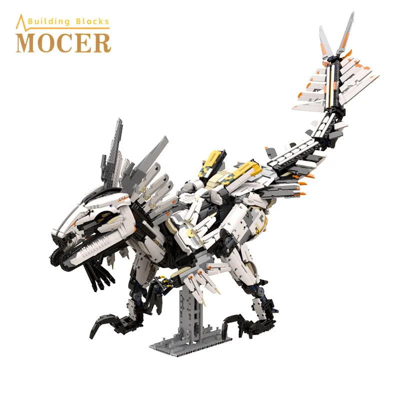 

MOCER Ideas Game Horizoned Forbidden West Monster Clawstrider 76989 Tallnecks and Zero Dawn Thunder Jaw Building Blocks Kid Toys