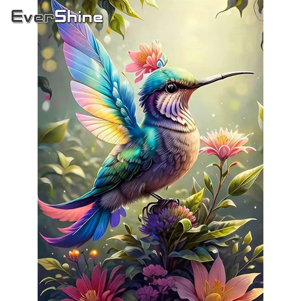 Evershine Diamant-Stickerei, Vogel, voller Bohrer, quadratisch, Mosaik, Tier, Kreuzstich-Set, Malerei, Blume, handgefertigt, Hobby