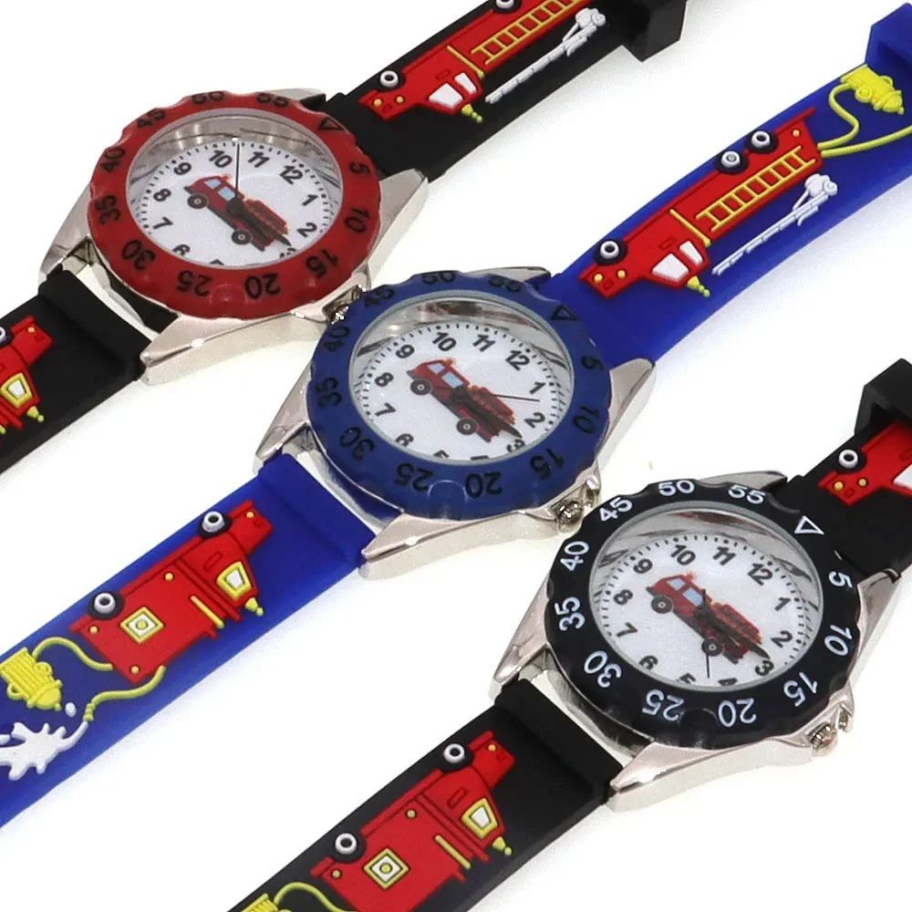 3Pcs Children's Quartz Wristwatch Students Luxury Digital Casual Clock Boys Watch Birthday Gift