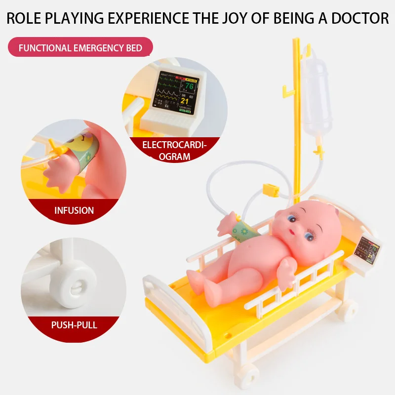 Toy Set Play House Doctor Toy Doctor Set Stethoscope Children Play House Storage Box Simulation Doctor Supplies Toy Boy Girl Box