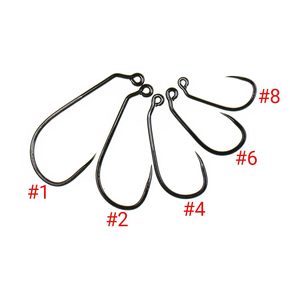 50 قطعة خطافات تهزهز من الفولاذ الكربوني عالي الكربون أبردين 60 °   خطافات ربط الذبابة لخطافات صيد الأسماك على شكل دودة المياه المالحة