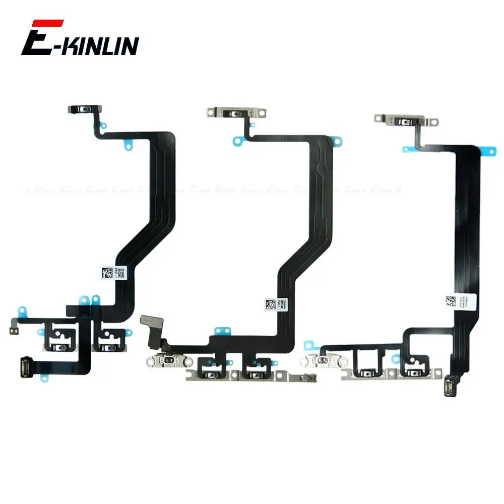 Mute Switch Power Key Ribbon For iPhone 13 12 mini 12 11 Pro Max Volume Button Control Flex Cable