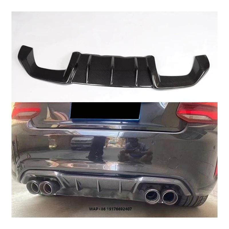

New Yaochi M2 F87 Carbon Fiber Bumper with Exhaust Cut-Outs & Rear Lip-Bolt-On Retrofit/Upgrade Universal Fitment