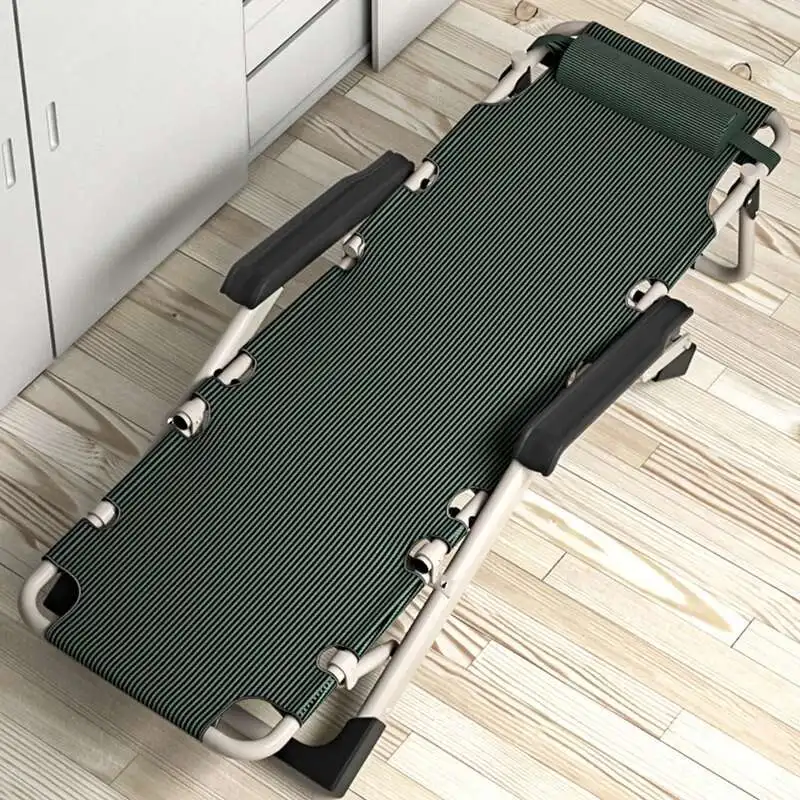 

Folding Lounge Beach Chair Office Lunch Break Home Portable Balcony Casual Back Chair Lazy Bed Sillas Outdoor Furniture WKOC