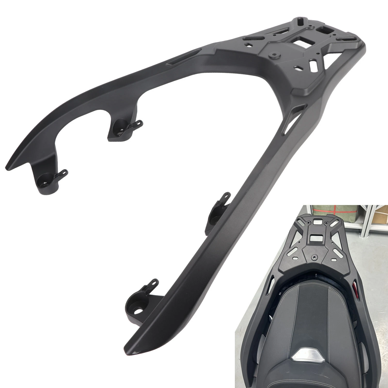 Motorcycle Rear Luggage Rack Aluminum Alloy Stable Support Rear Cargo Carrier for Xmax 125 250 300 2017 to 2024