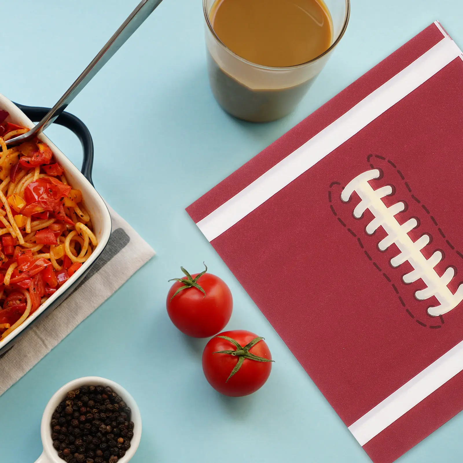 20 PCS Football Birthday Decorations Party Supplies Disposable Napkins for Centerpieces Table Dinner Decorative Paper