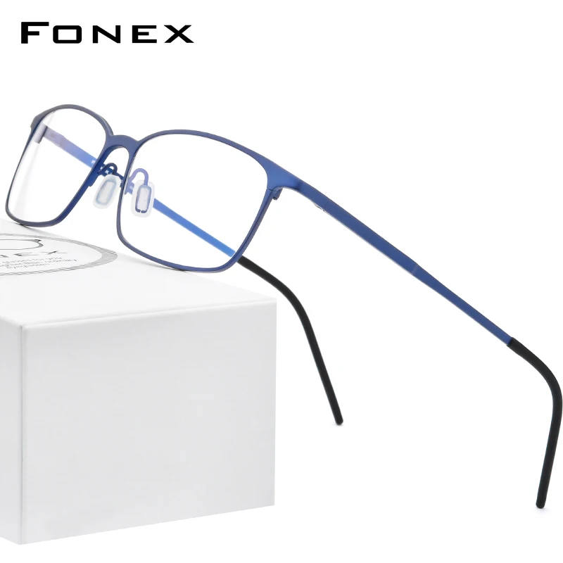 FONEX Pure Titanium Eyeglasses Frames for Men Square Glasses 2020 New Vintage Korean Eyewear Women 8551