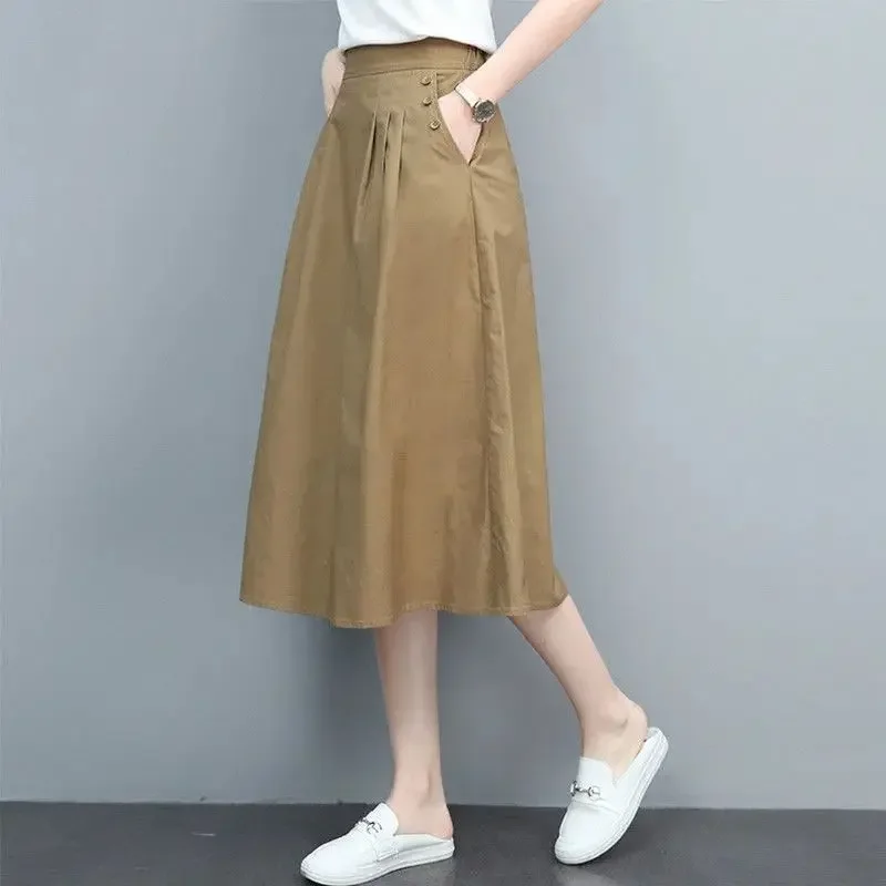 Female Skirts Korean Style A Line Women's Skirt Stylish Harajuku Premium Fashion Chic and Elegant Streetwear Modest Aesthetic V