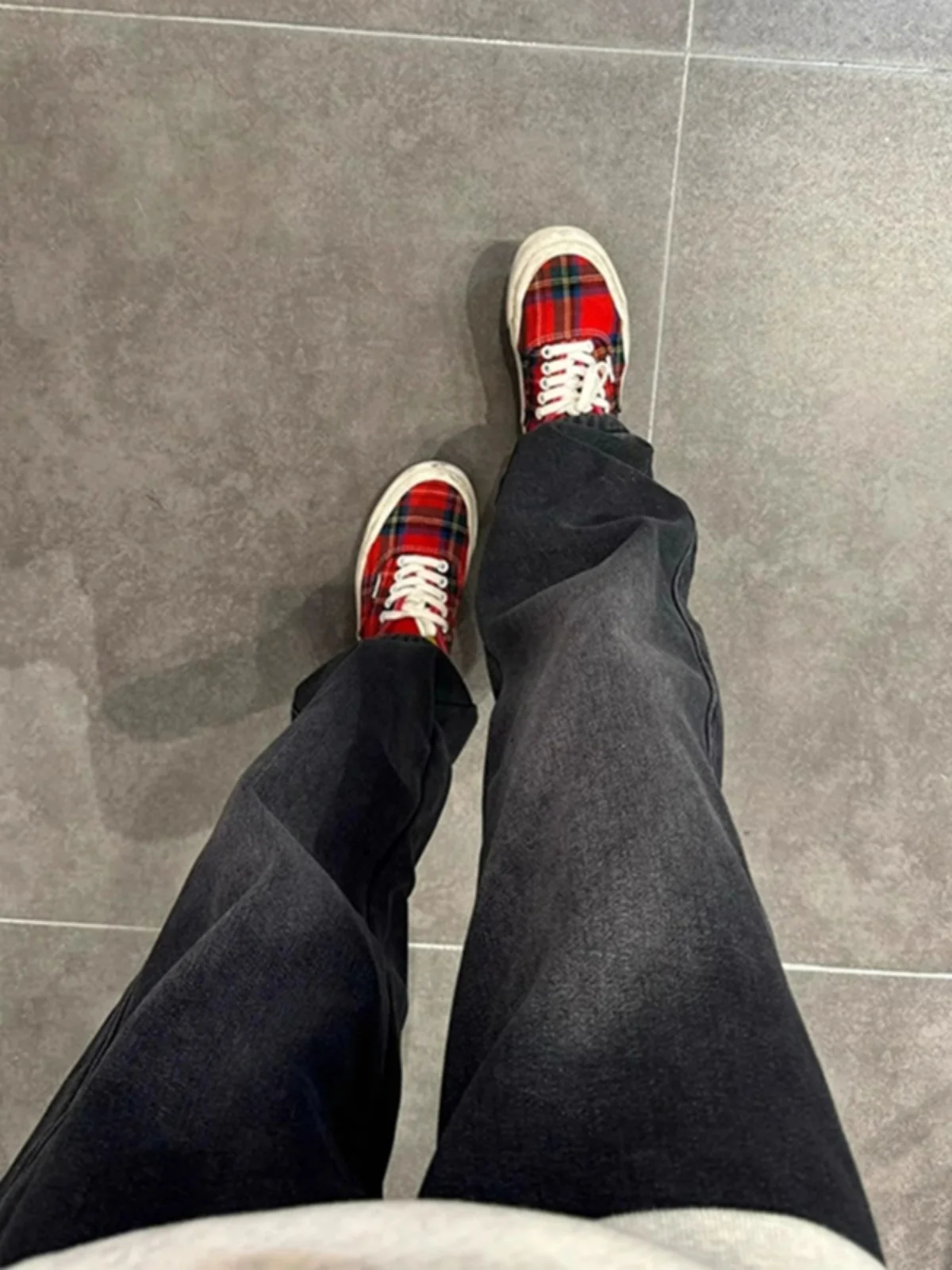 

American Vibe Men's Jeans ey Bla adient Waed Straight Leg Workwear Trousers Youth Faion Spring Season Polyester Fiber