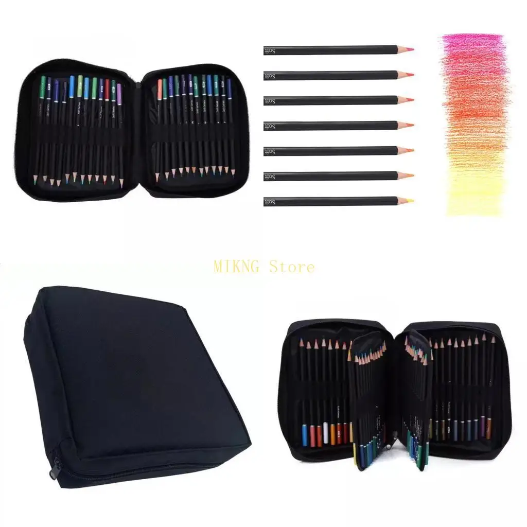 

72 Pcs Professional Oil Colored Pencils Set Artist Painting Sketching Drawing Art Supplies best sale