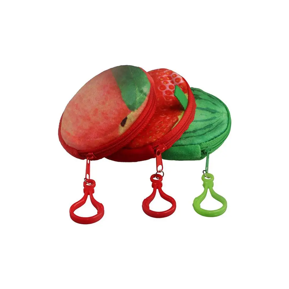 Fashion Watermelon Fruit Coin Purse Peach Huangtao Strawberry Card Holder Multi-function Zipper Wallet Shopping