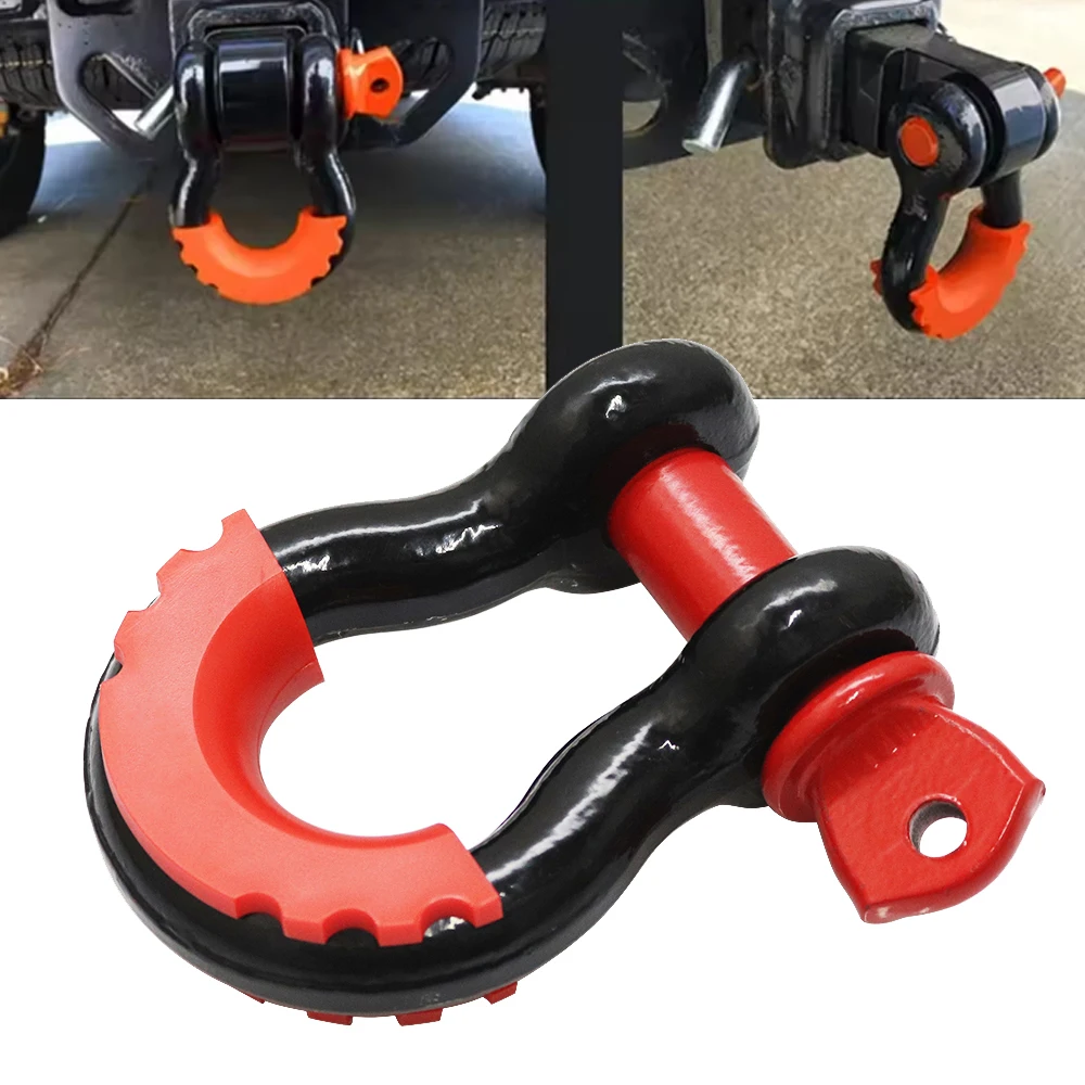 トレーラーシャックル-トレーラーuフック-8トン-3-4インチd型シャックル-車両回収用-4wdオフロードパーツ-牽引フック-ウインチロープフック