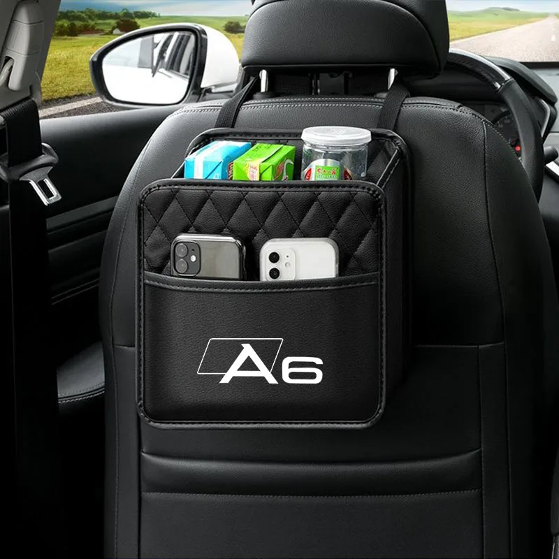 Auto Seat Back Multi-Pocket Hanging Organizer Collector Storage For Audi A6 Car Accessorie Protectors for Trip Kids Travel