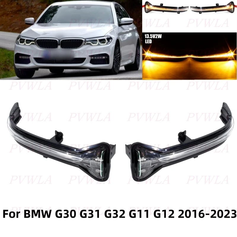 

For BMW G30 G31 G32 G11 G12 2016 2017-2023 Wing Mirror Indicator Lamp Turn Signal Light Car Accessories 51167414649 51167414650