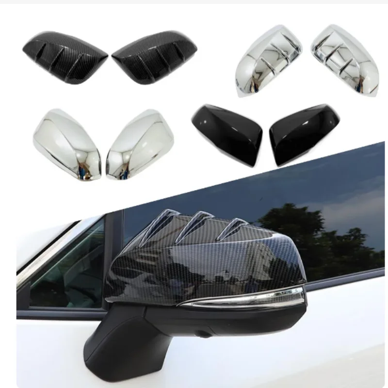 

For Toyota RAV4 2019 2020 2021 2022 2023 Door Side Wing Rear View Mirror Cover Eyebrow Exterior Car Styling Accessory 2PCs