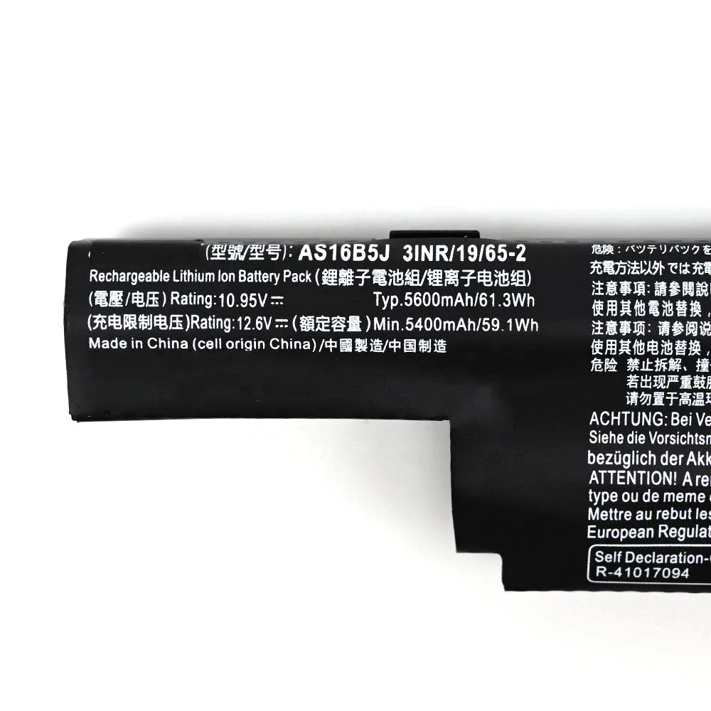 Brand New Original AS16B5J 11.1V 62.2Wh Laptop Battery for Acer Aspire E5-575G E5-575G-53VG Series AS16B8J