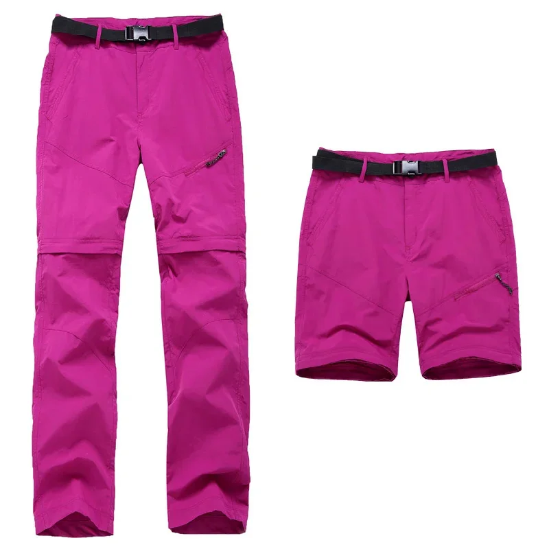 

Summer Women's Removable Pants Short Quick Dry Breathable Ultra Thin Trousers Waterproof Trekking Mountain Camping Fishing
