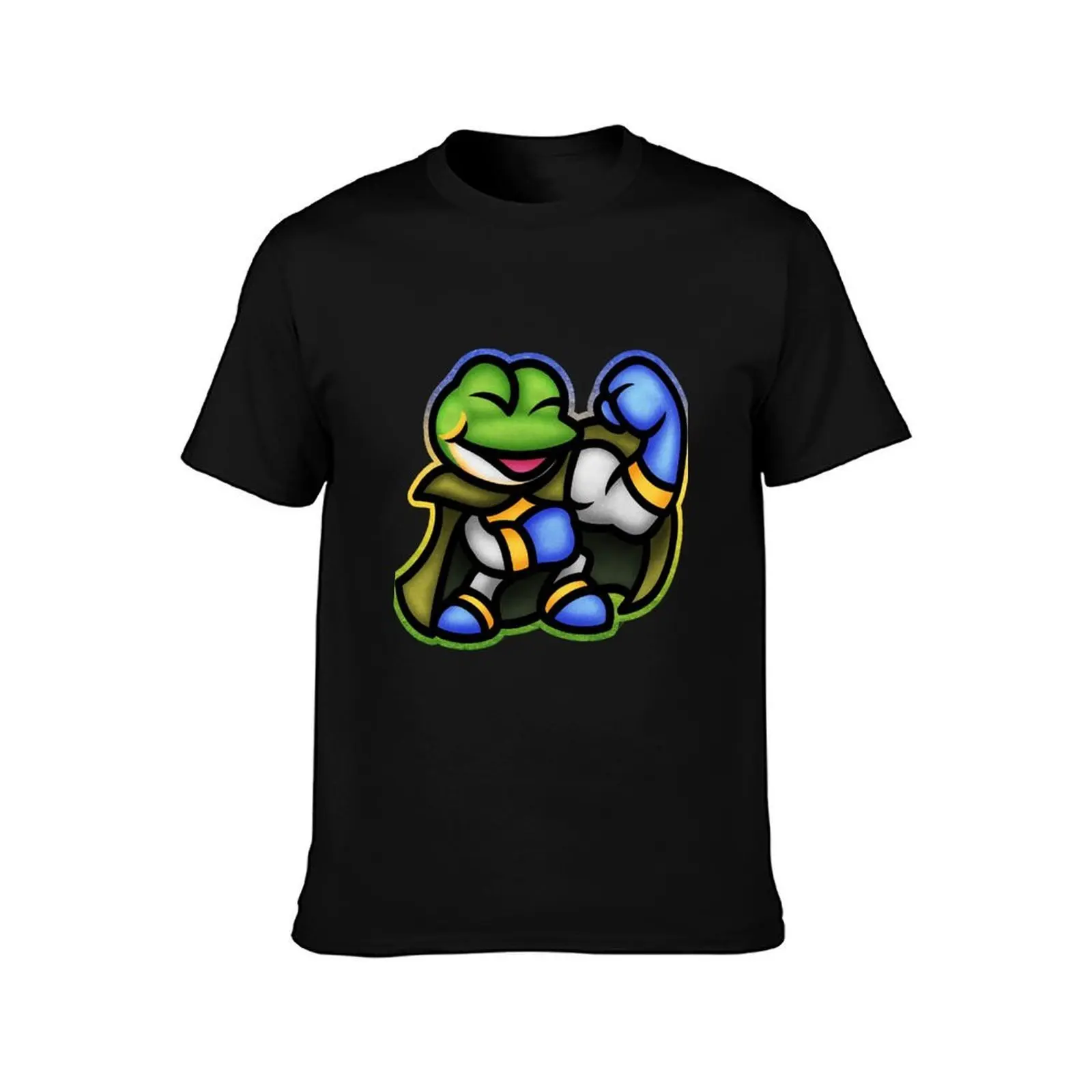 Frog Wins T-Shirt, Summer Casual Cotton Tee, Oversized Streetwear Tops, Vintage Graphic Print, Loose Fit Short Sleeve