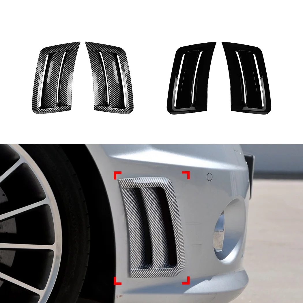 Car Front Bumper Splitter Side Spoiler Air Vent Wind Knife Body Kits For Mercedes Benz W204 S204 C63 AMG 2007-2010