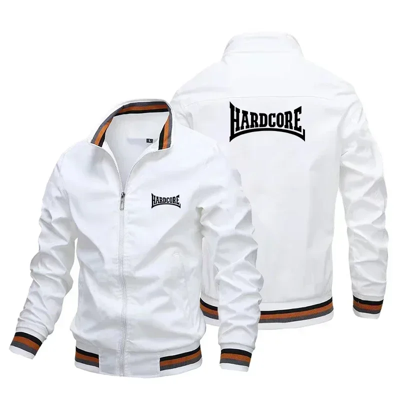 

New autumn and winter casual men's zipper jacket, fashionable outdoor waterproof and windproof stand-up collar men's coat