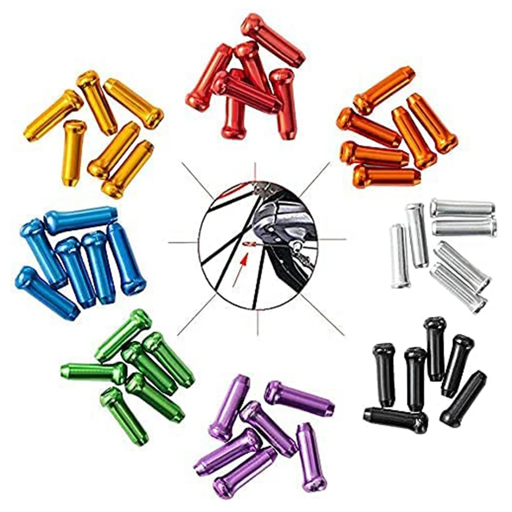 

ADD-120 Pcs Bicycles Brake Cable End Tips Shifter Crimp Caps,for
