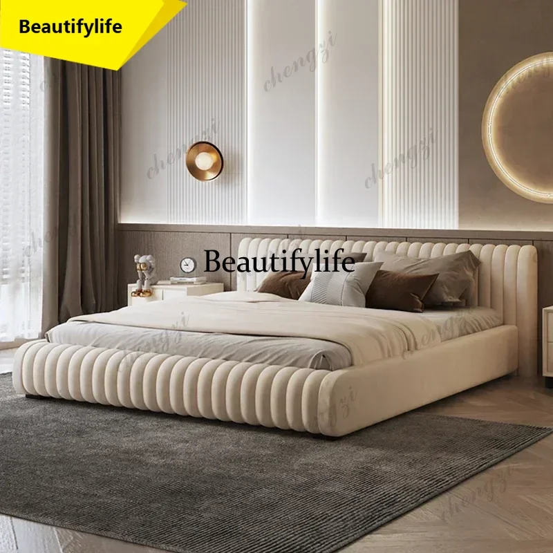 y45  Modern Luxury 180x200cm 150x200cm Bedroom Beds And Bed Frames Queen King Size Bed Frames Full Tatami Headboard