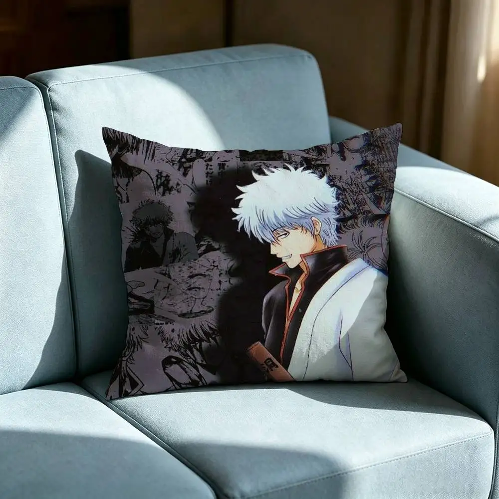 Gintama Gintoki Sakata Pillow cover gift High definition digital printing,Surprise  vivid pattern Household.