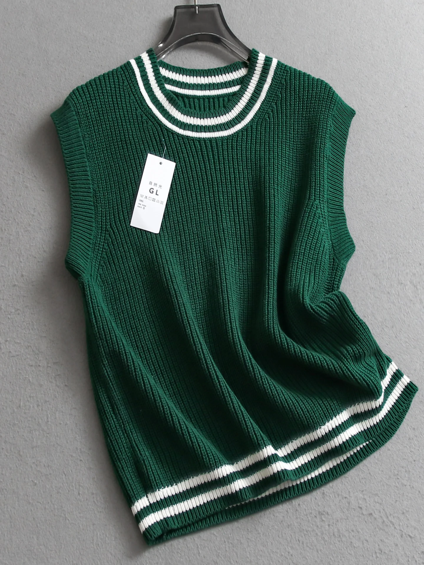 

Женский мягкий круглый свитер Ne Svel, полосатый жилет, удобная внутренняя одежда для колледжа, универсальный многослойный топ