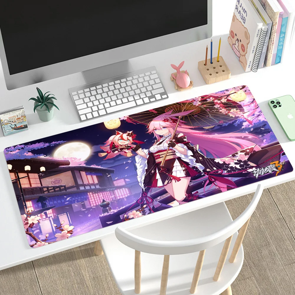 Honkai Impact Mousepad Mouse Mat Desk Mat With Pad Gaming Accessories Prime Gaming XXL Keyboard Pad Padding Mat