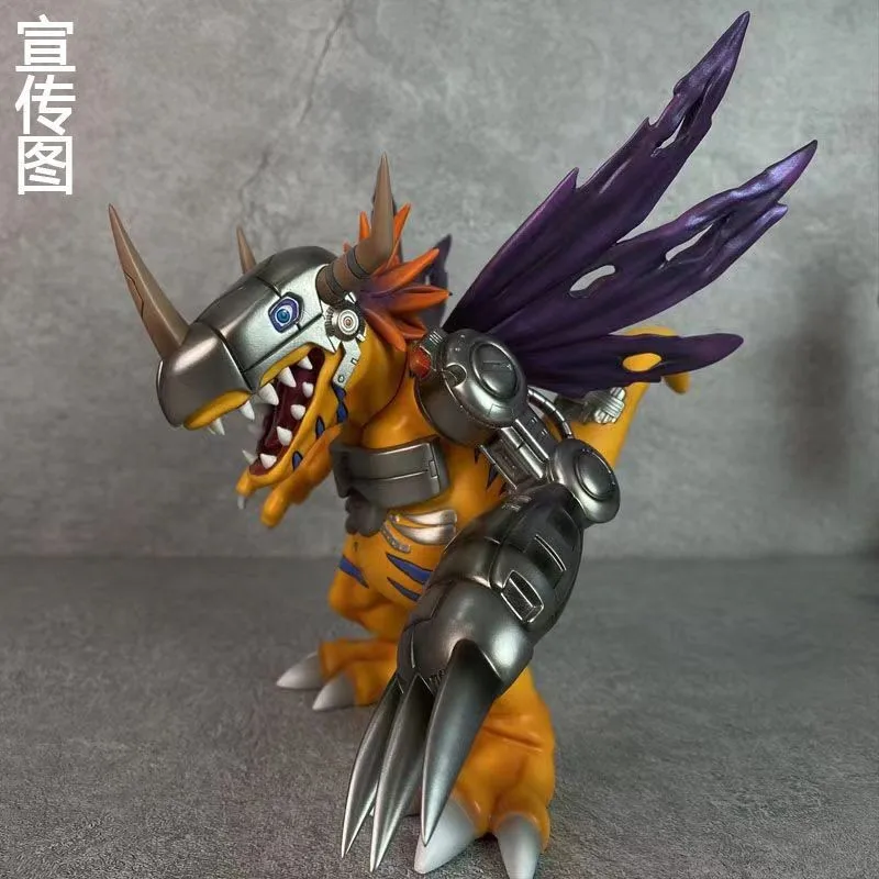 Digimon dourado mecânico tiranomã figura modelo decorativo presente anime na moda brinquedo exibição estátua mercadoria meninos presente de aniversário