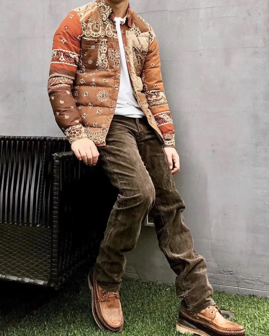 

VISVIM WMV ICT FLUXUS N.D SLUB 03 Clay-dyed corduroy trousers