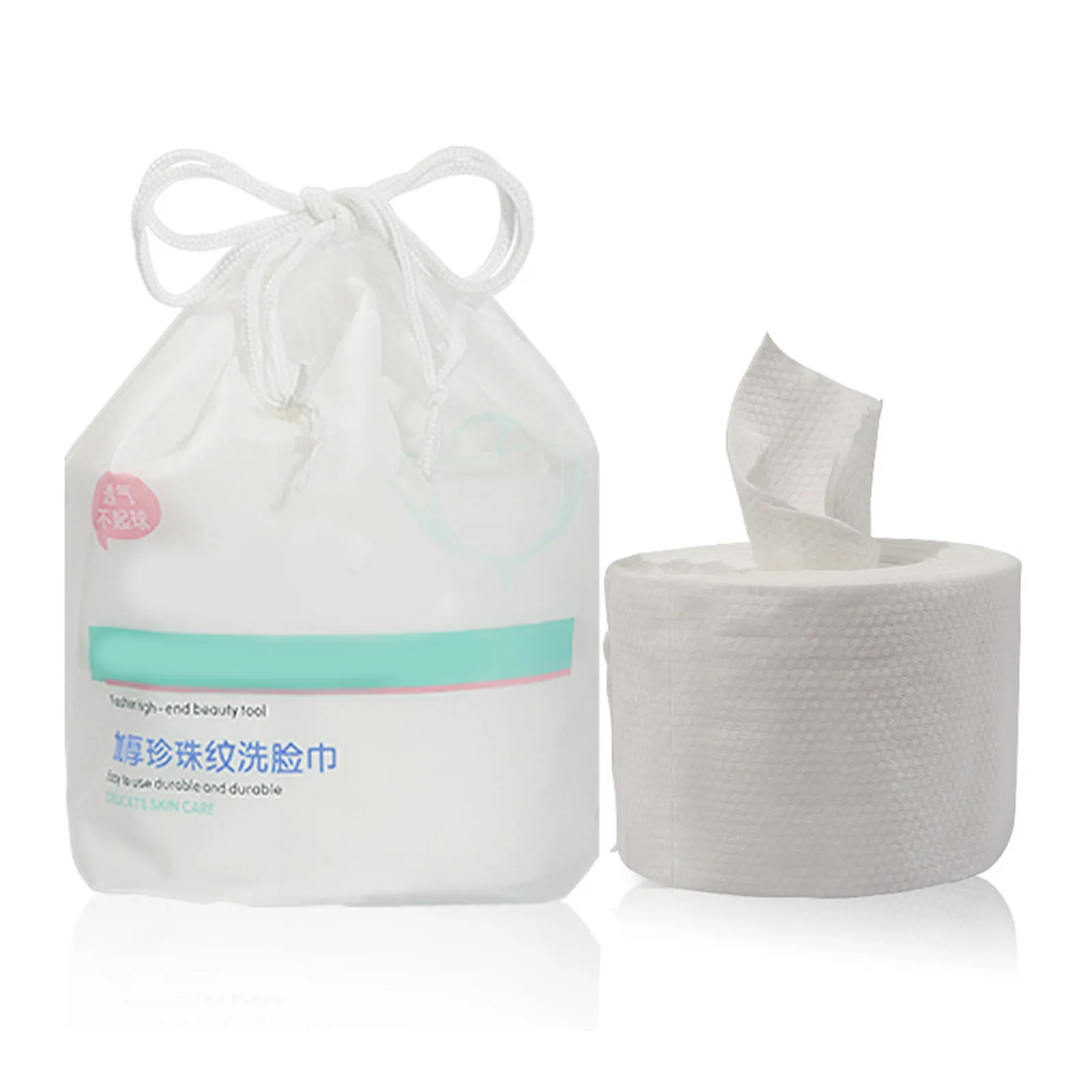 Disposable Pure Cotton Facial Towel Roll Thick Pearl Texture Soft Lint Free Wet Dry for Sensitive Skin