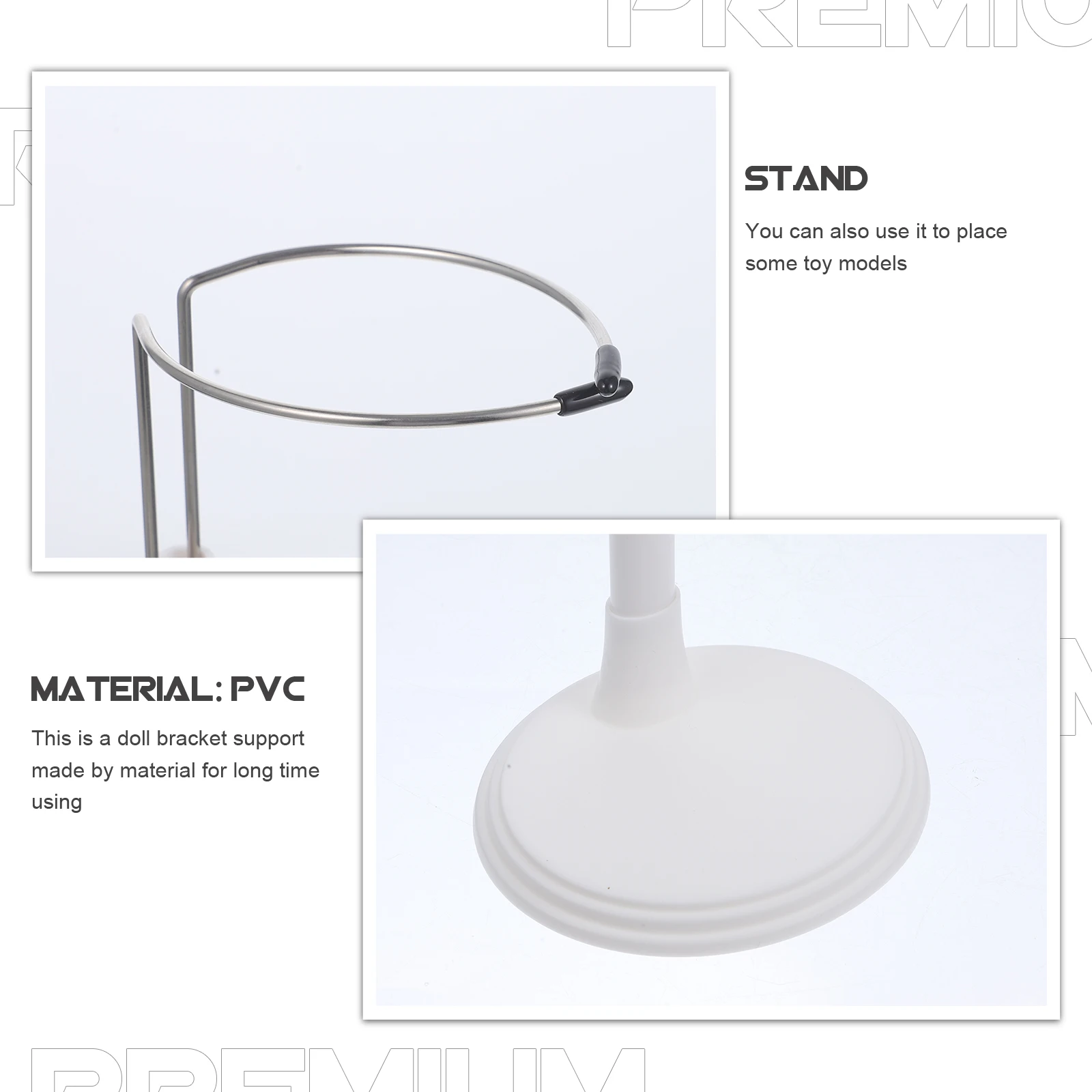 

4pcs Bracket Support Creative Stand Space Saving Lightweight Portable Bear Stand Display Rack For Home Decor White