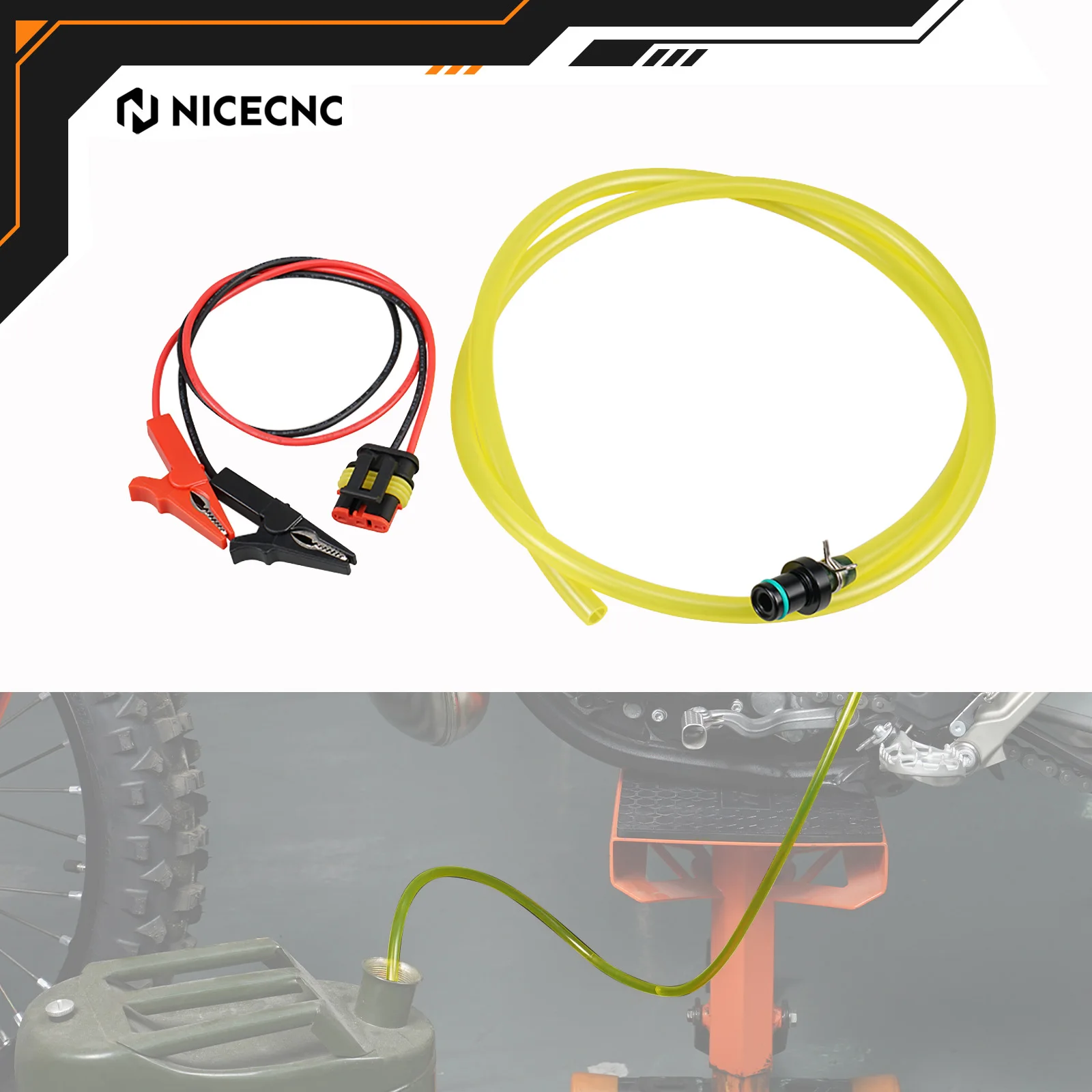 NICECNC For KTM 300 EXC TPI 2018-2024 350 EXC-F 450 SX-F For Husqvarna TE 300i GASGAS EC300 Fuel Pump Tester and Transfer Kit