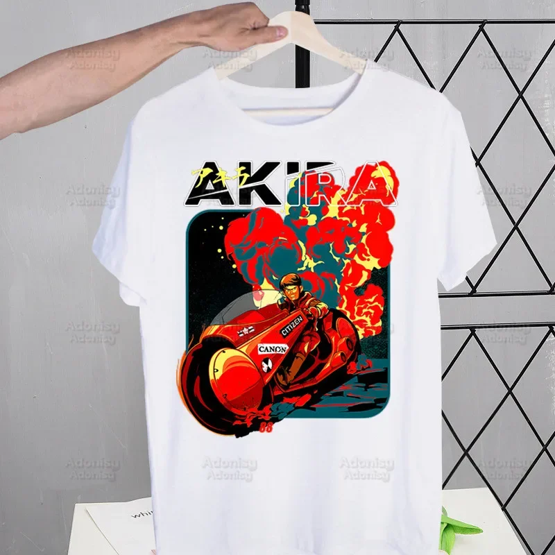 Akira anime manga japonský T košile muži retro topy tees harajuku neo prefektura tokio shotaro kaneda tričko pouliční oblečení boky chmel trička