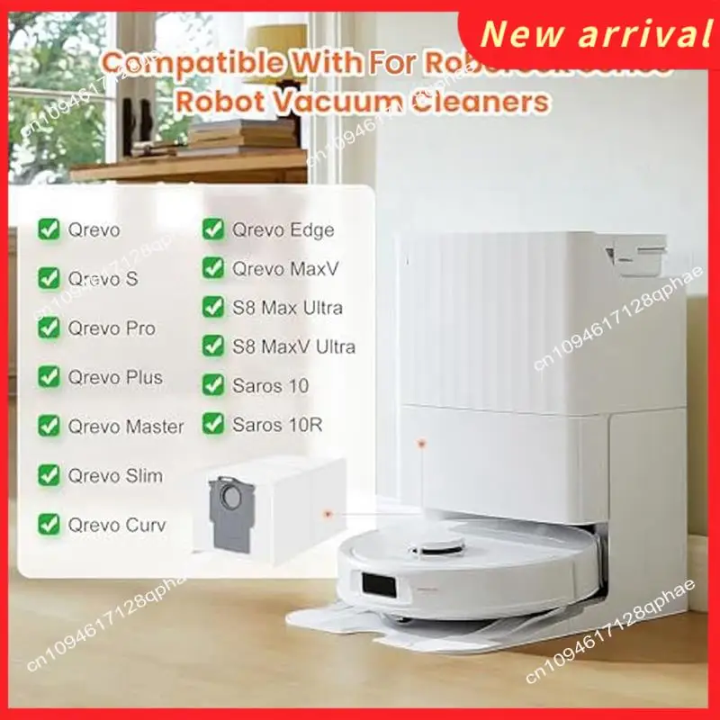 N89R 24 Dust Bags For Roborock Q Revo/Qrevo S/Qrevo Pro/Qrevo Plus/Qrevo Master/Qrevo Curv/S8 Maxv Ultra/Saros 10/Saros 10R