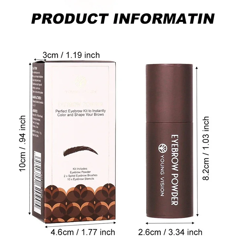 Eyebrow Stamp Waterproof Long Lasting Natural Brow Stamp Shaping Kit Shape Brow Stamp Contouring Stick Hairline 9 Colors