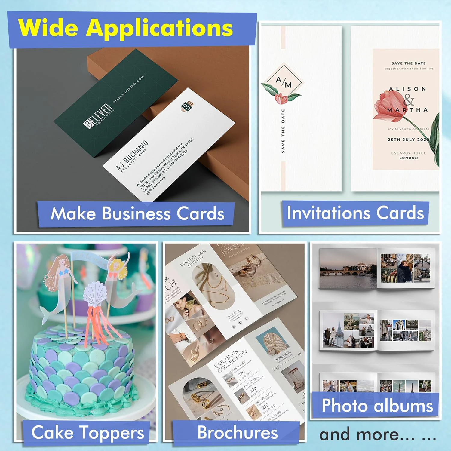 Double Sided Glossy Paper A4 50 Sheets, Multiple GSM Options, Professional Photo Paper for Inkjet Printers