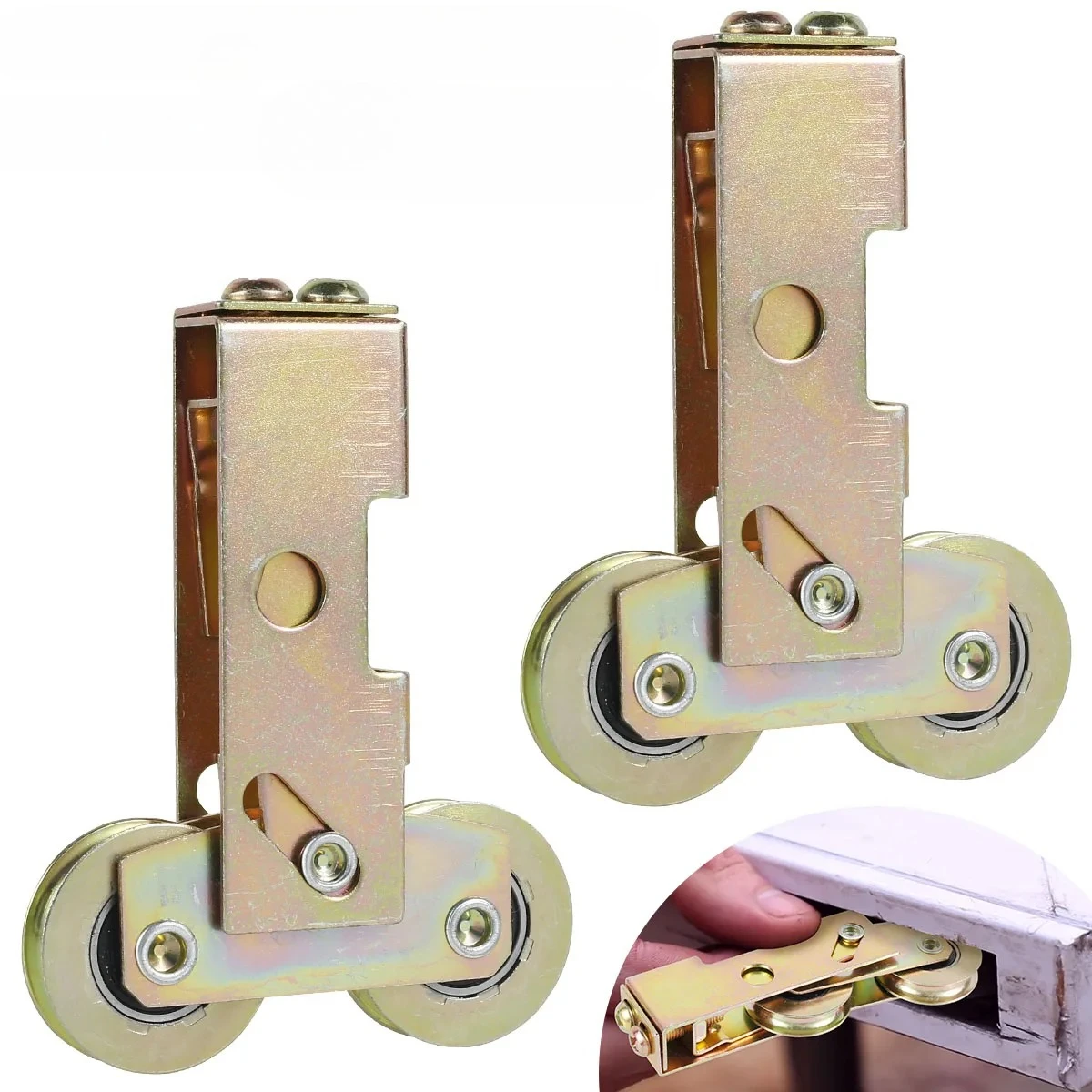 

2 шт., комплект валика для раздвижной двери, 1-1/4 дюйма, прочный шарикоподшипник, сменный ролик для раздвижной стеклянной двери патио, 330 фунтов