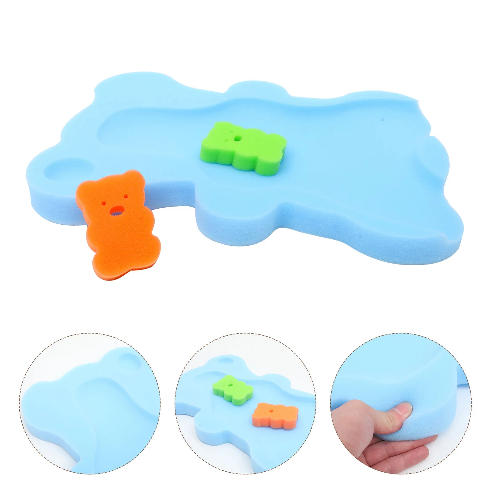 

Newborn Baby Bath Mat Soft Skin-Friendly Sponge Cushion for Infants Toddlers Bath Time Support Essential Accessory