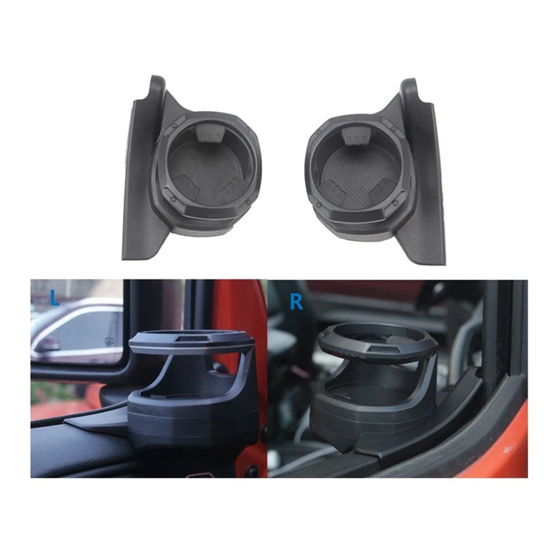 Car Window Cup Holder For 2018-2023 Jeep Wrangler JL 4 Door JT Gladiator Car Door Window Multi-Function Accessories