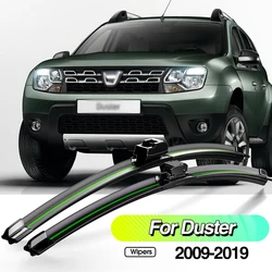 For Dacia Duster 2009-2019 2pcs Front Windshield Wiper Blades Windscreen Window Accessories 2010 2011 2012 2013 2014 2017 2018