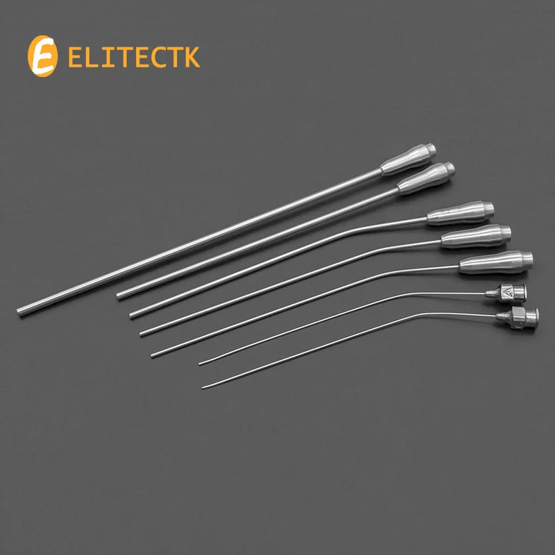 Aspirator Ear Otology Straw Tip Straight Curved Stainless Steel Animal Pet White Rat Surgery Experimental Equipment Supplies