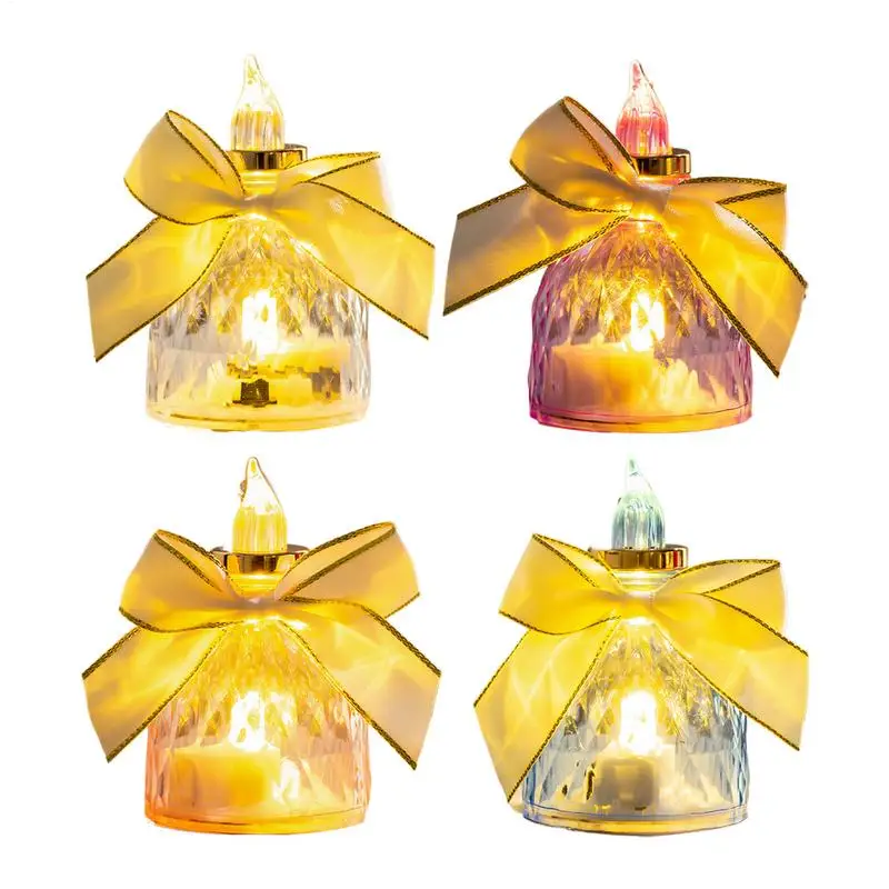 Flameless Candles Candle Lamp for Camping Battery-operated LED Fake Candles for Wedding Table Centerpieces Bedroom Bedside Light