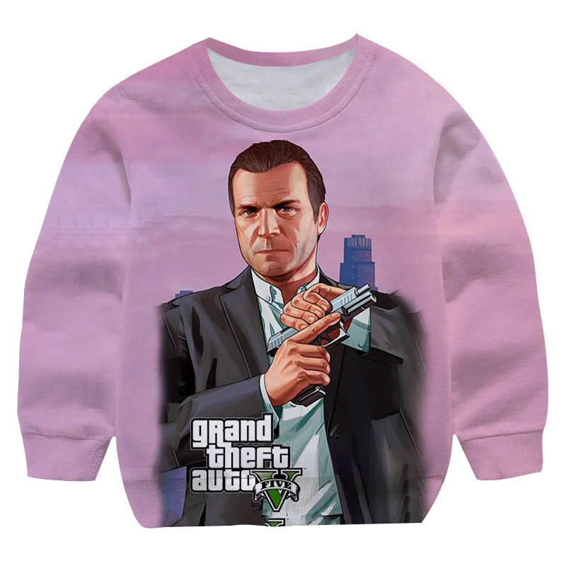 Grand Theft Auto 5 Pattern Sweatshirt 3d Printed Sweatshirts for Men and Women Pullovers Harajuku Unisex Tops