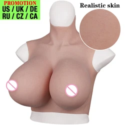 U-CHARMMORE New Process With Bloodshot Design Soft Silicone Breast Forms No-Oil Realistic Boobs For Transvestites