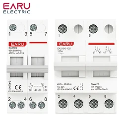 Din Rail 2P 40A 63A 125A AC400V Modular MTS Dual Power Manual Transfer Switch AC Isolating Discounnecting Switch Circuit Breaker